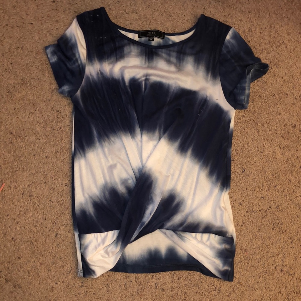 White and blue shirt